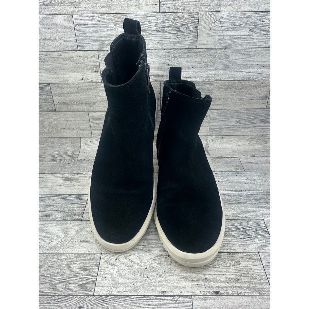 Blondo Waterproof Black Suede Ankle Boots B3517 015 Women Sz 9 M Platform Zipper